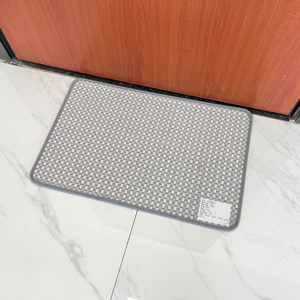 High-Quality 5mm Grid Pile Front Door Mat Absorbent Plain surface TPR Backing Kitchen Rugs Mat Non Slip Washable, Super Absorbent Kitchen Mats for Floor, Rubber Backing Soft Braided Standing Floor Mats Sink Mat Runner Rug, Easy to Clean and Maintain Manufacturers, Factories