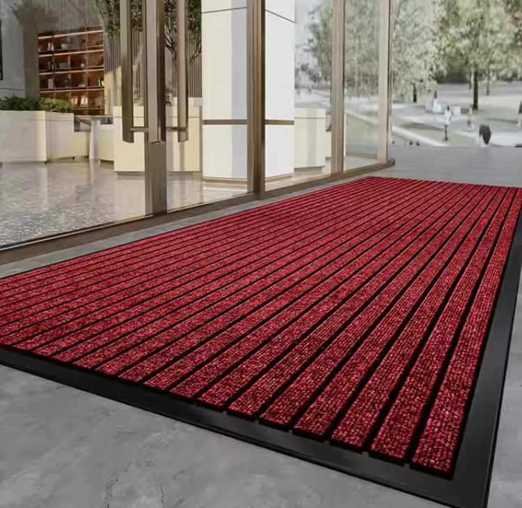 China Polypropylene Mud Scraper Carpet Rubber Door Mat for Entrance for Scavenging Dirt and Water Factory, Factories