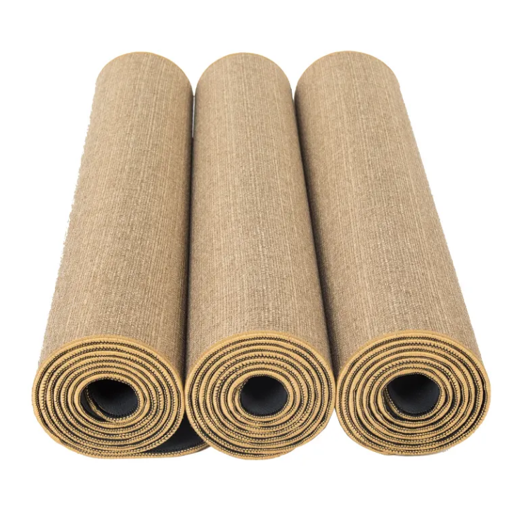 China Commercial Custom Solid Color Back Flax Carpet Tiles Living Room Anti Slip Flax Mat Floor Carpets and Rugs Puzzle Mat Manufacturer, Supplier