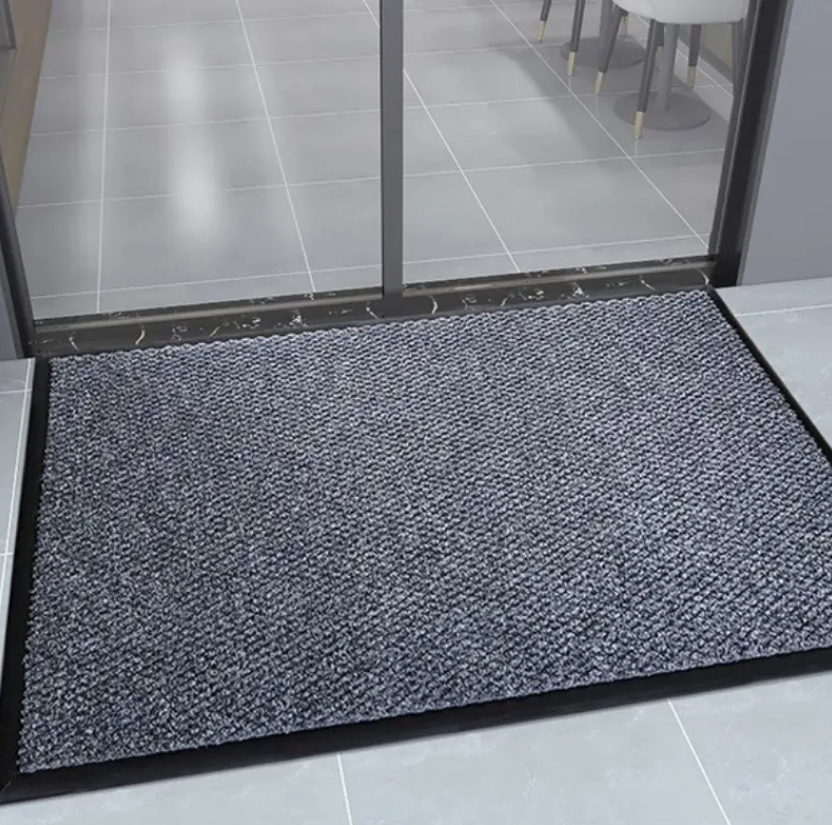 China Indoor outdoor polyester material pineapple pattern door mat with anti slip PVC backing vinyl mat Factory, Factories
