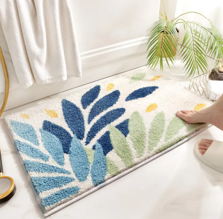 China Tufted Super Soft Microfiber Rug TPR Anti Slip Backing Customized Bathroom Mat Door Mat for Home Absorbent Mat Manufacturers, Factory