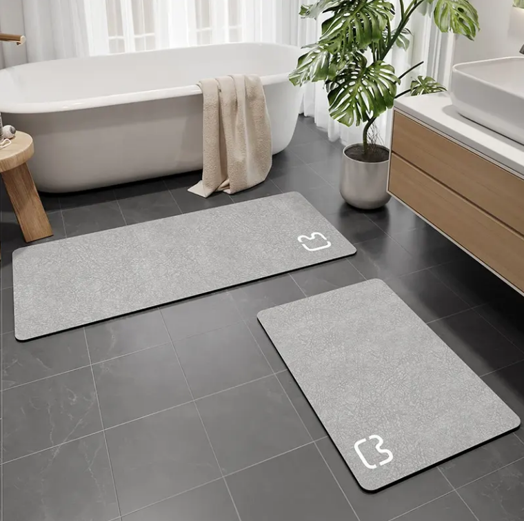High-Quality Machine Made Diatom Mud Cushion Toilet Water Absorption Pad Non-Slip Footrest Door Diatomite Stone Bath Mat Manufacturer, Factories