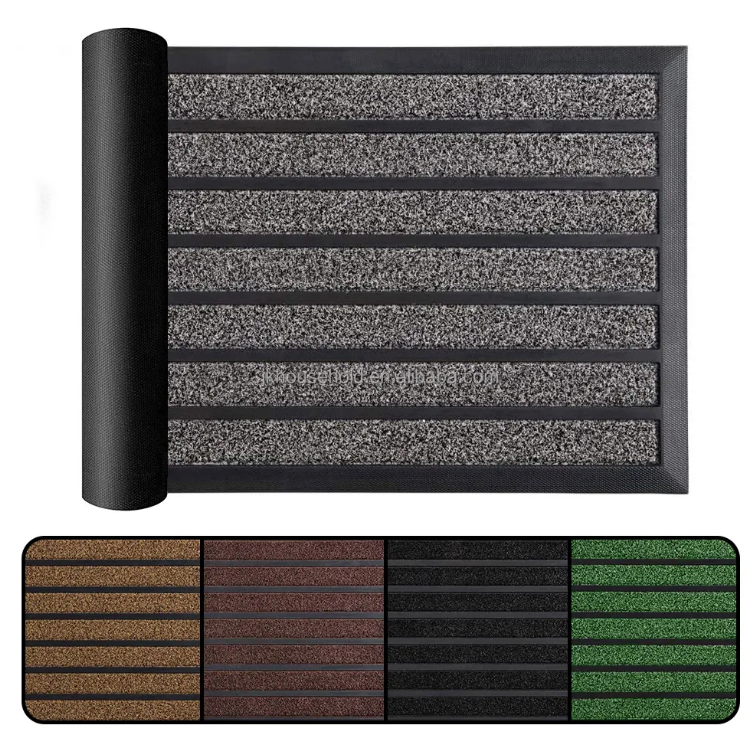 China Mud Scraping Pad Entrance Door Mat for Home with Anti-skid Rubber Supplier, Suppliers