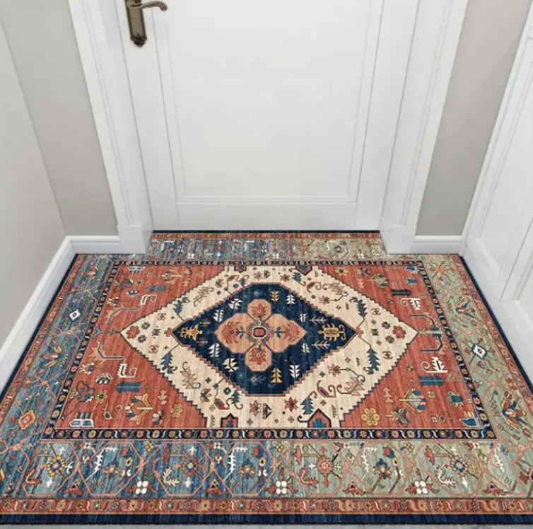 High-Quality Hot Sale Home Rugs Decorative Rubber Non-Slip Floor Mat Custom Crystal Velvet Carpet 3D Printed Entrance Door Mat Supplier, Factory