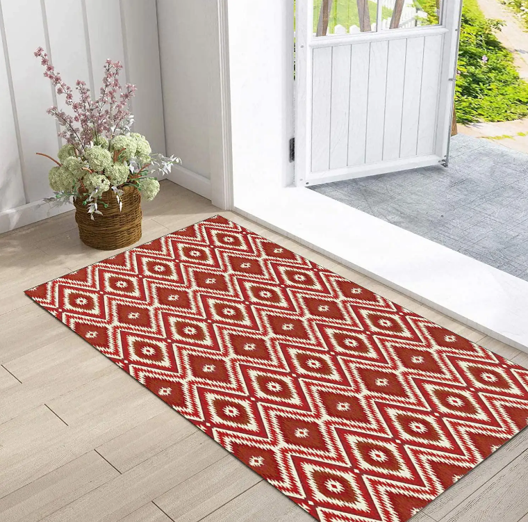 High-Quality Bestselling American retro crossover entrance foot mat, modern home anti fouling home crystal velvet carpet Supplier, Suppliers