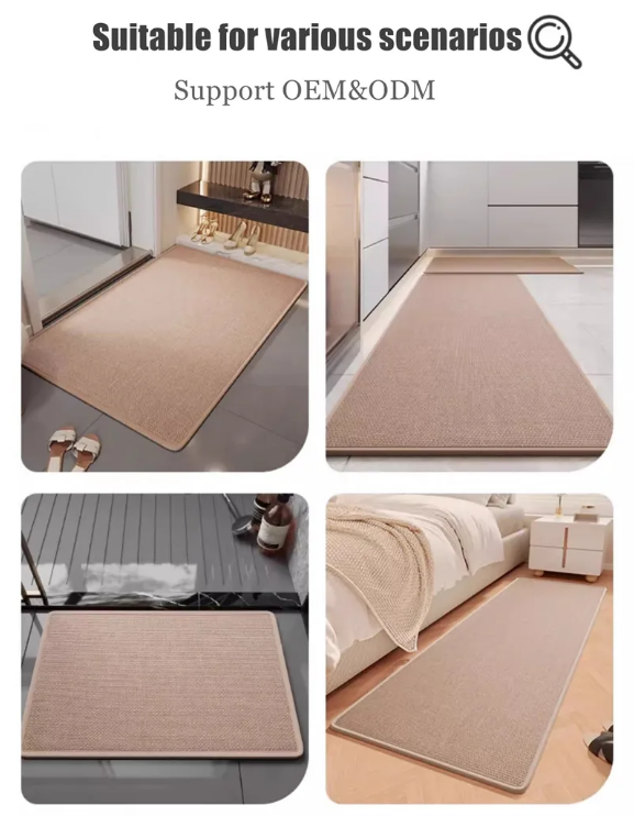 China Weave 8mm Cotton linen-like Machine washable non-slip living room carpets Manufacturers, Suppliers