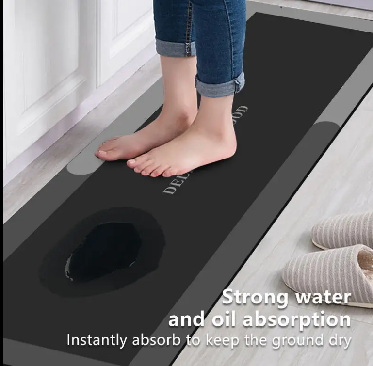High-Quality Hot Selling Non Slip Diatomite Custom Printed Kitchen Carpet Absorbent Kitchen Floor Mats Manufacturers, Factory