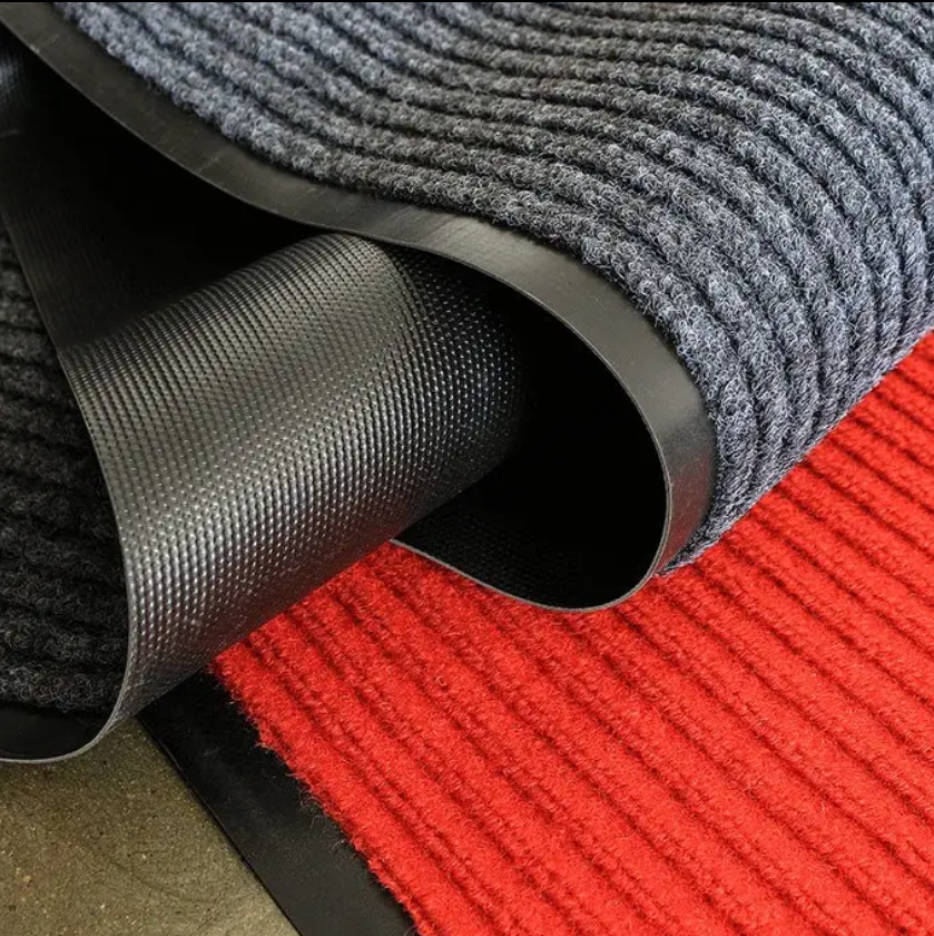 China Double Ribbed Striped Mats Entrance Pvc Floor Mat Polyester Door Mat Manufacturer, Supplier