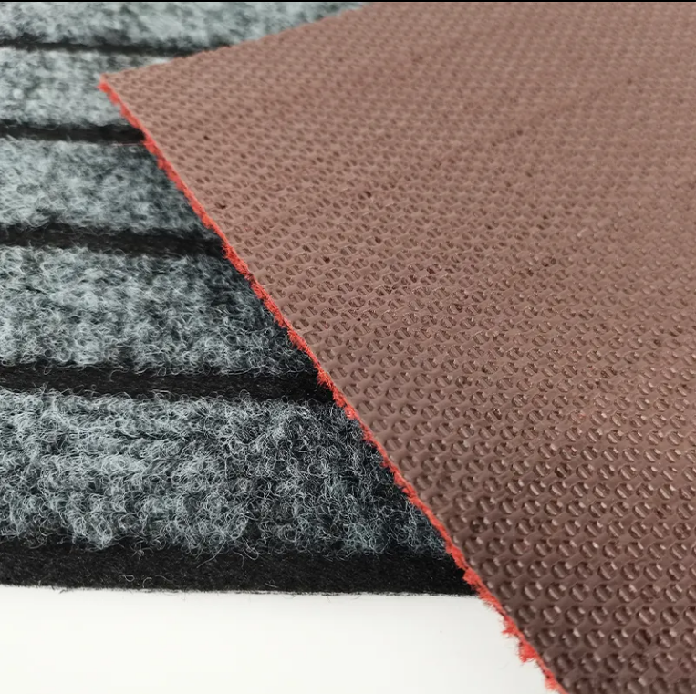 China Large Seven Striped Outdoor Indoor Entrance Doormat Low Profile Home Carpet Door Mats with Anti-Skid TPR Back Factory, Factories