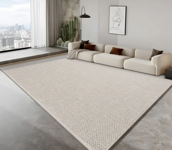 China Weave 8mm Cotton linen-like Machine washable non-slip living room carpets Manufacturers, Suppliers