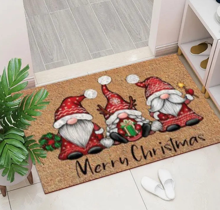 High-Quality Modern Crystal Velvet Floor Mat Non-Slip Absorbent Foot Pads Bedroom Corridor Entrance Wholesale Christmas Carpet Supplier, Factory