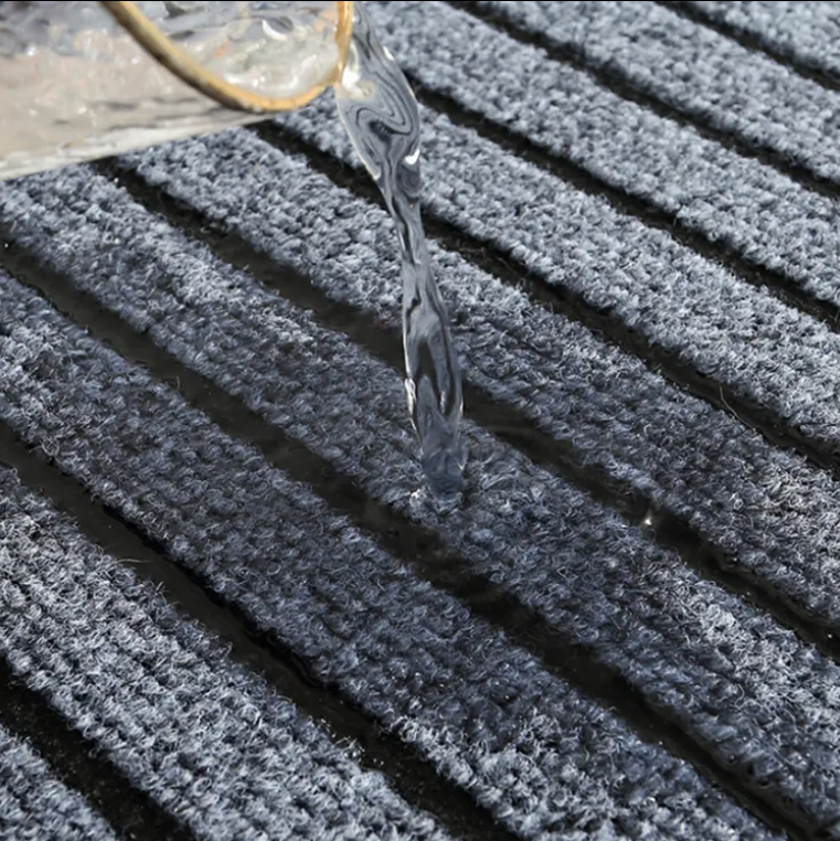 China Large Seven Striped Outdoor Indoor Entrance Doormat Low Profile Home Carpet Door Mats with Anti-Skid TPR Back Factory, Factories
