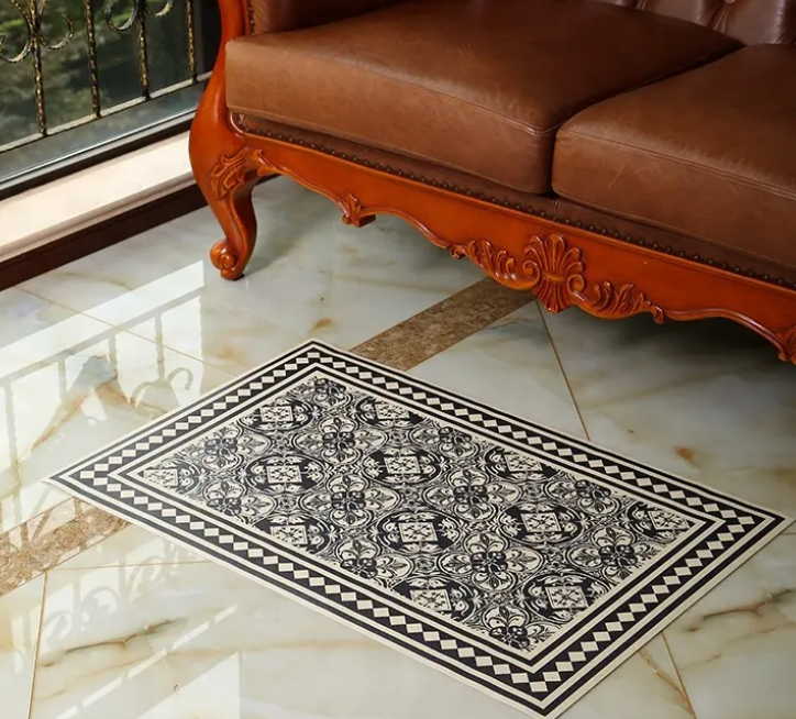 China UV Printed vinyl PVC floor mats for kitchen / front door / bedroom, FESTIVAL design Manufacturers, Supplier
