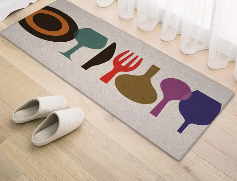 China Anti-slip Customized Waterproof Flax Floor Mat