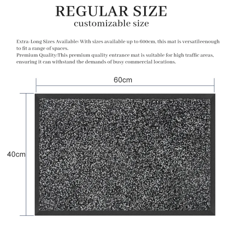 China Custom commercial heavy duty Reusable outdoor Solution dyed Floor rubber Door Mat For Home entrance Supplier, Factories