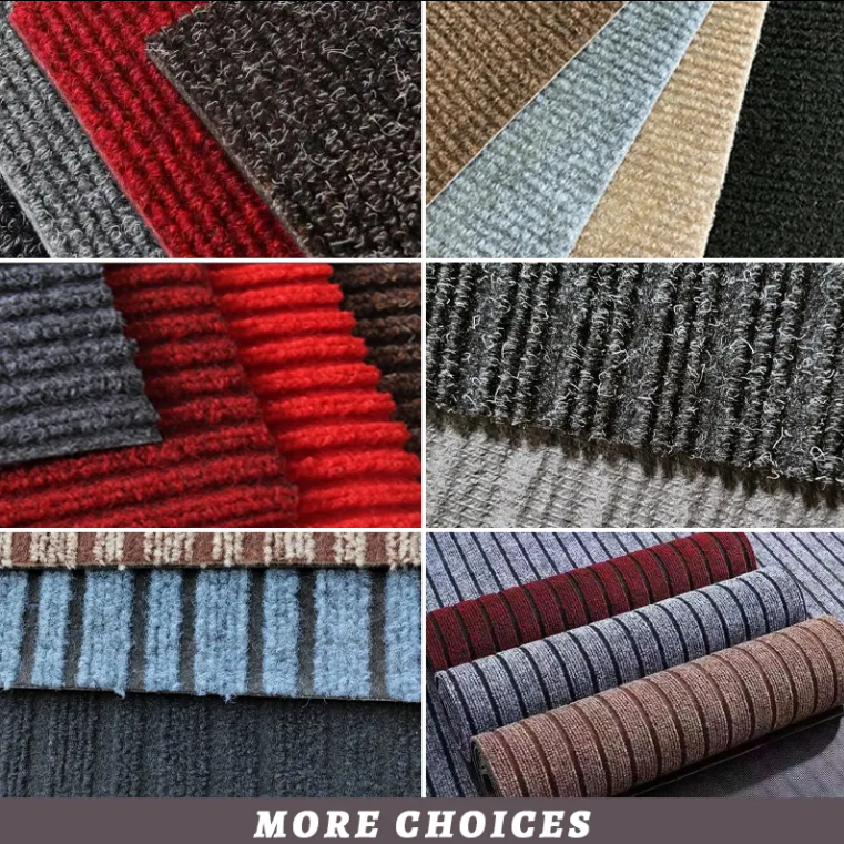 High-Quality Coffee colored PVC backed seven strip carpet is easy to install and clean, with the highest anti slip standards Manufacturer, Suppliers