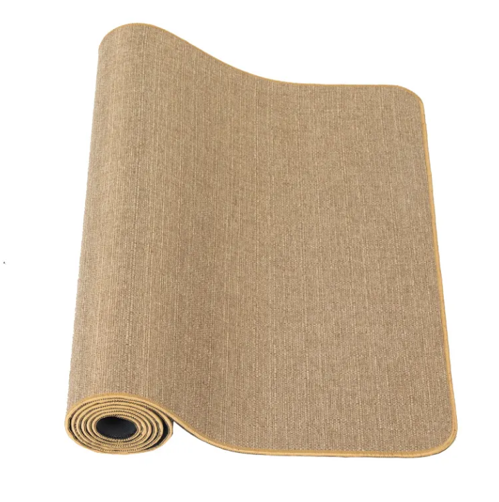 China Commercial Custom Solid Color Back Flax Carpet Tiles Living Room Anti Slip Flax Mat Floor Carpets and Rugs Puzzle Mat Manufacturer, Supplier