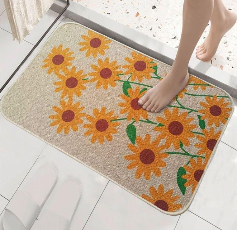 China Linen Floor Mats Bathroom Anti-slip Mats Home Absorbent Wear-resistant Washable Entrance Door Mats Manufacturers, Factory