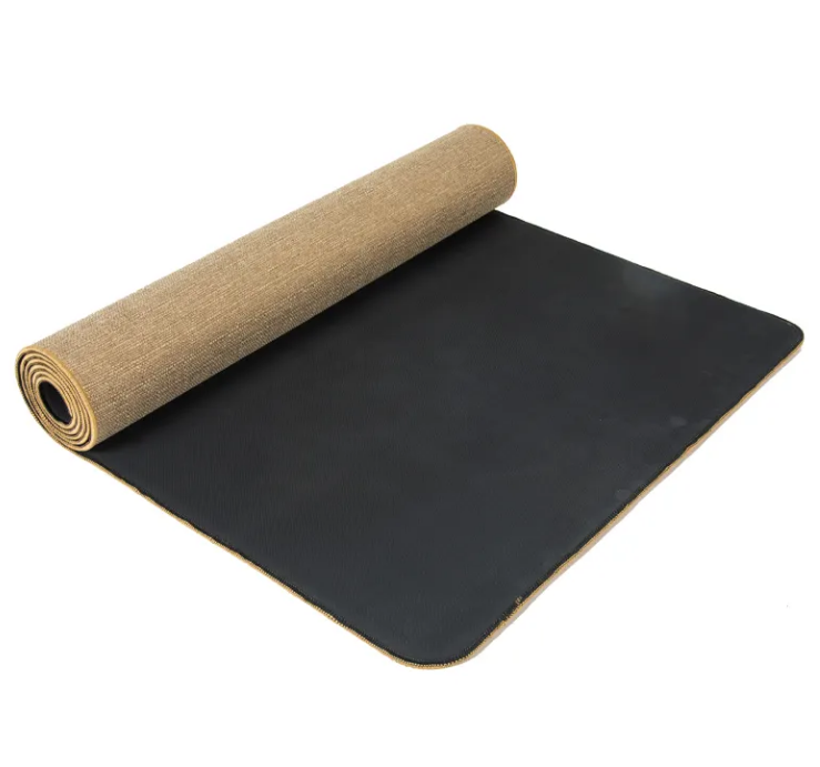 China Commercial Custom Solid Color Back Flax Carpet Tiles Living Room Anti Slip Flax Mat Floor Carpets and Rugs Puzzle Mat Manufacturer, Supplier