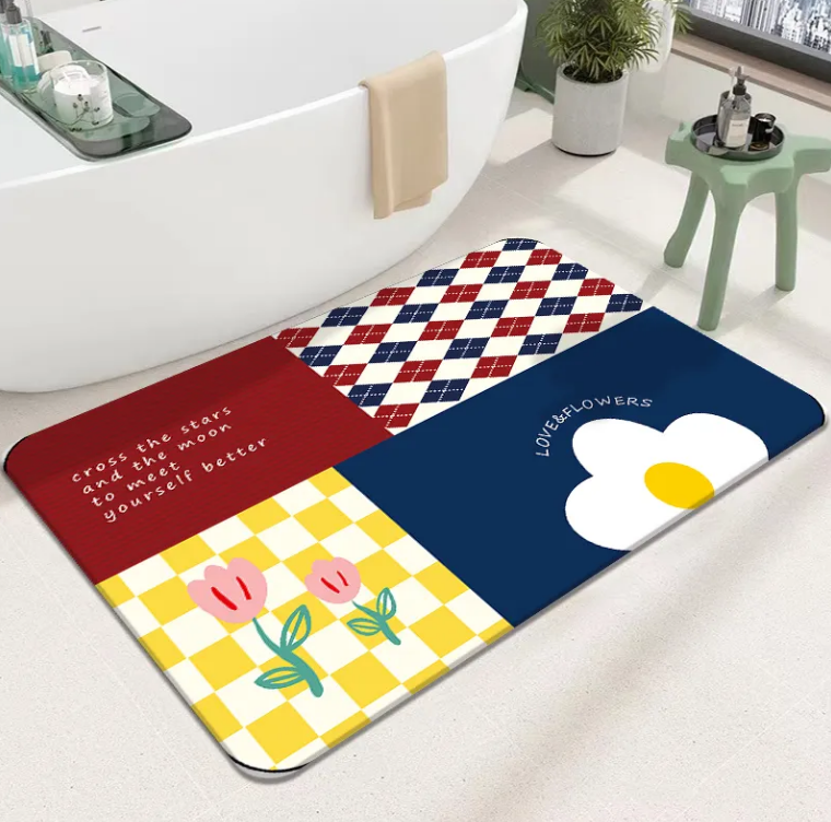 High-Quality Best Selling Modern Non-Slip Absorbent Diatomite Bath carpet Custom Stone Bathroom Washable Hard Diatomite Stone Bath rugs Manufacturer, Supplier