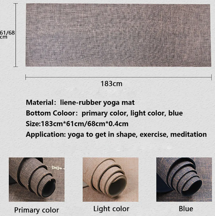 China Wholesale New Product Floor Sports Jute Mat Non-slip Natural Linen Rubber Yoga Mat Manufacturers, Factory
