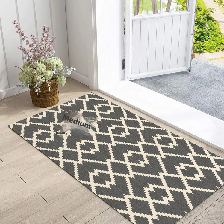 High-Quality Bestselling American retro crossover entrance foot mat, modern home anti fouling home crystal velvet carpet Supplier, Suppliers