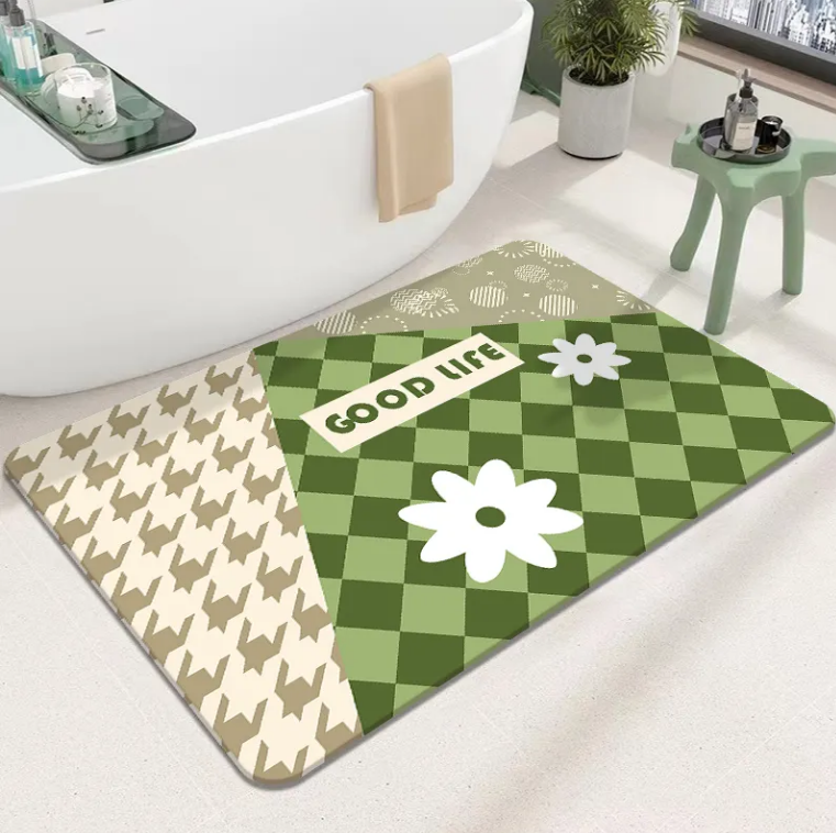 High-Quality Best Selling Modern Non-Slip Absorbent Diatomite Bath carpet Custom Stone Bathroom Washable Hard Diatomite Stone Bath rugs Manufacturer, Supplier