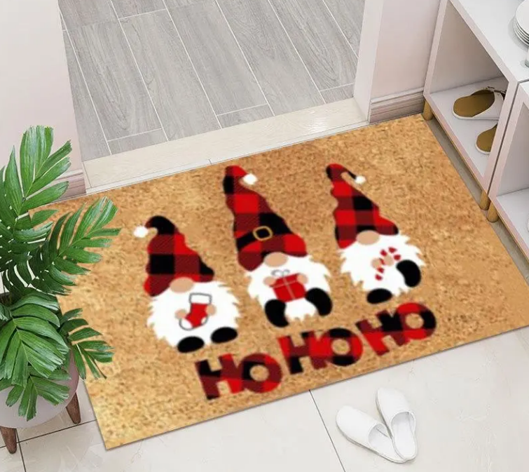 High-Quality Modern Crystal Velvet Floor Mat Non-Slip Absorbent Foot Pads Bedroom Corridor Entrance Wholesale Christmas Carpet Supplier, Factory