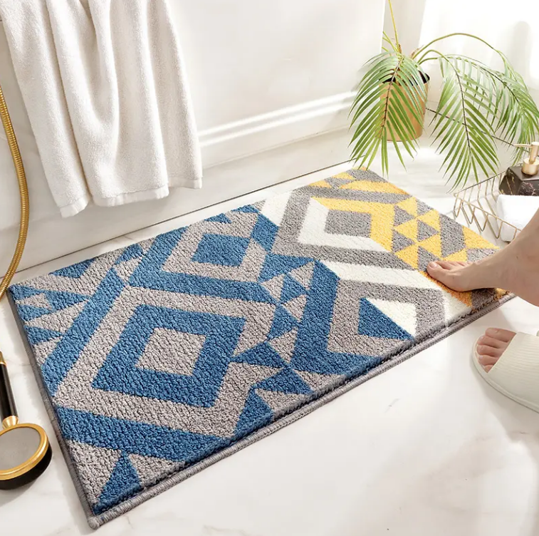 China Tufted Super Soft Microfiber Rug TPR Anti Slip Backing Customized Bathroom Mat Door Mat for Home Absorbent Mat Manufacturers, Factory