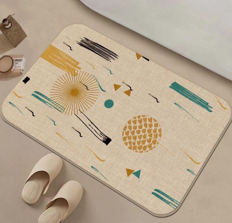 China Linen Floor Mats Bathroom Anti-slip Mats Home Absorbent Wear-resistant Washable Entrance Door Mats Manufacturers, Factory