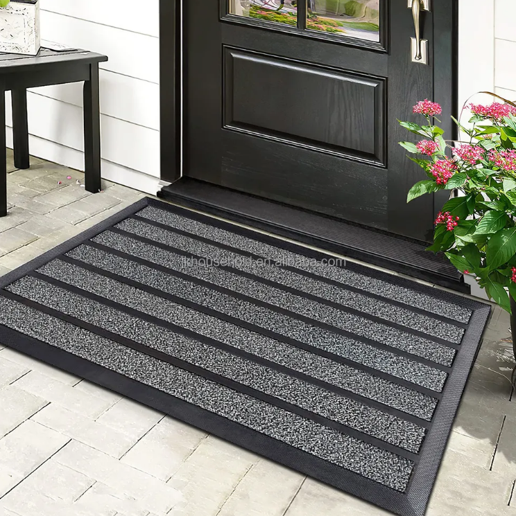 China Mud Scraping Pad Entrance Door Mat for Home with Anti-skid Rubber Supplier, Suppliers