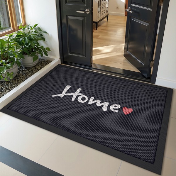 China 9mm Front Door Mesh Mat Non Slip Rubber Doormat Low Profile Welcome Mat for Outside Absorbent Dirt Trapper Outdoor Doormat with Elastic Mesh Surface Heavy Duty Floor Mat Gray Suppliers, Factory