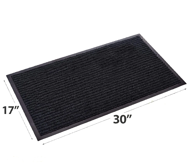 China Seven Ribbed Striped Mats Entrance Outdoor Pvc Floor Mat Non Slip Dust Clean Polyester Door Mat Manufacturers, Supplier