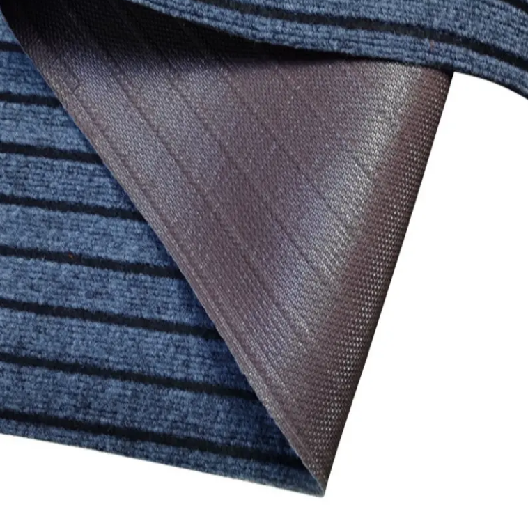 China American Hot Sale Welcomed Seven Striped Mat with TPR Backing PVC Backing Widely Used Indoor Outdoor Mat Carpet Rolls Manufacturer, Factory