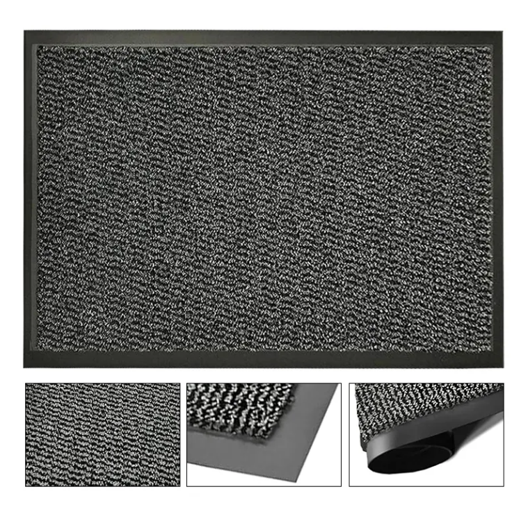 High-Quality Mud Scraping Pad cut pile Entrance Door Mat for Home with Anti-skid Rubber Supplier, Factories