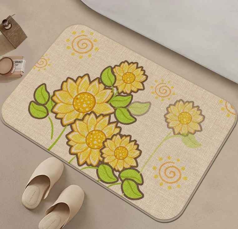 China Linen Floor Mats Bathroom Anti-slip Mats Home Absorbent Wear-resistant Washable Entrance Door Mats Manufacturers, Factory