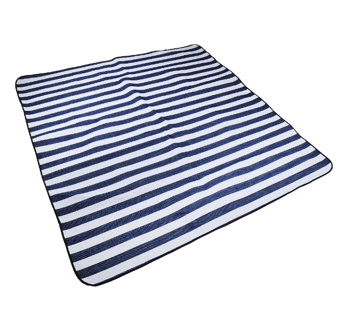 China Factory Price Coarse Blue White Striped Comfortable Acrylic Picnic Mat Suppliers, Factories