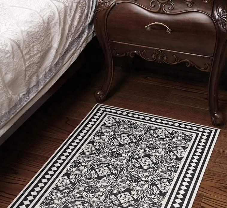 China PVC Printed vinyl PVC floor mats for kitchen / front door / bedroom, FESTIVAL design Manufacturers, Supplier