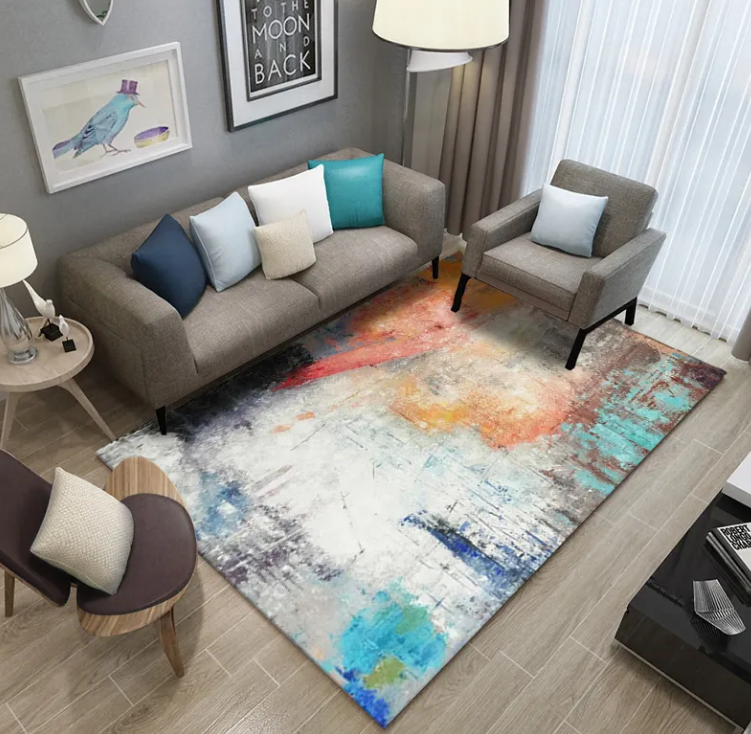 China Area Rug Bedroom Bedside Floor Mat Customized 3d Printed Crystal Velvet Carpet Floor Rugs Living Room Polyester Carpet Manufacturers, Supplier