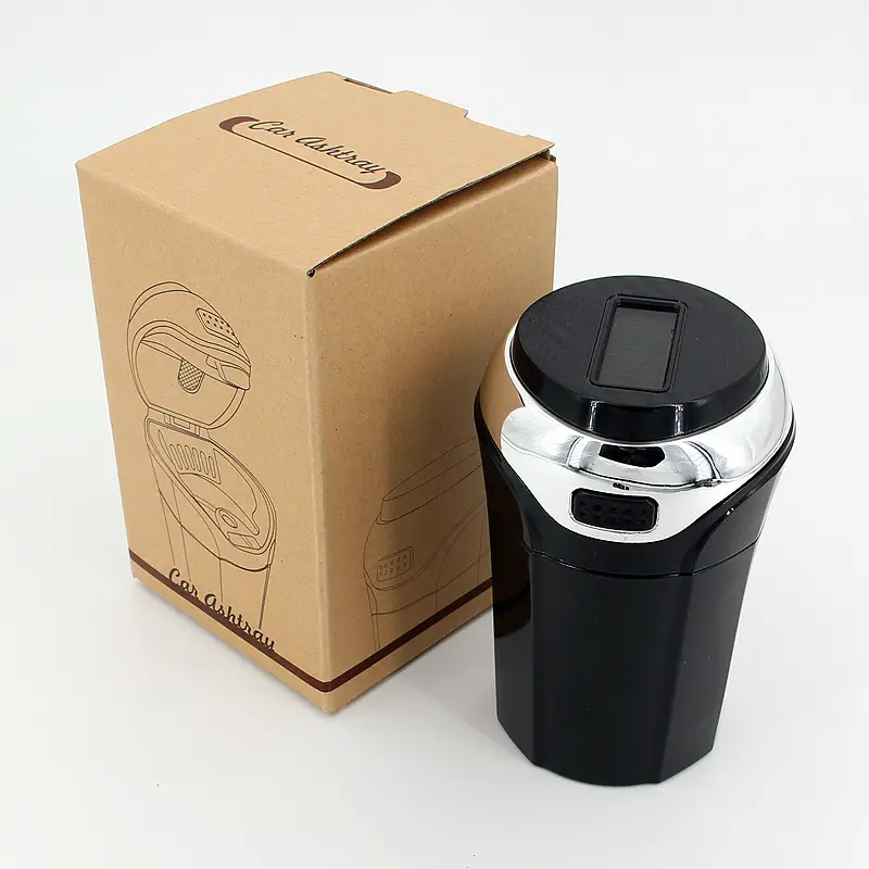 Wholesale Solar Car Ashtray with Lid and LED N12B Manufacturers, Suppliers