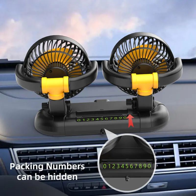 Custom F5502 Two Heads Car Fan for Truck SUV 4.5 Inches Manufacturer, Manufacturers