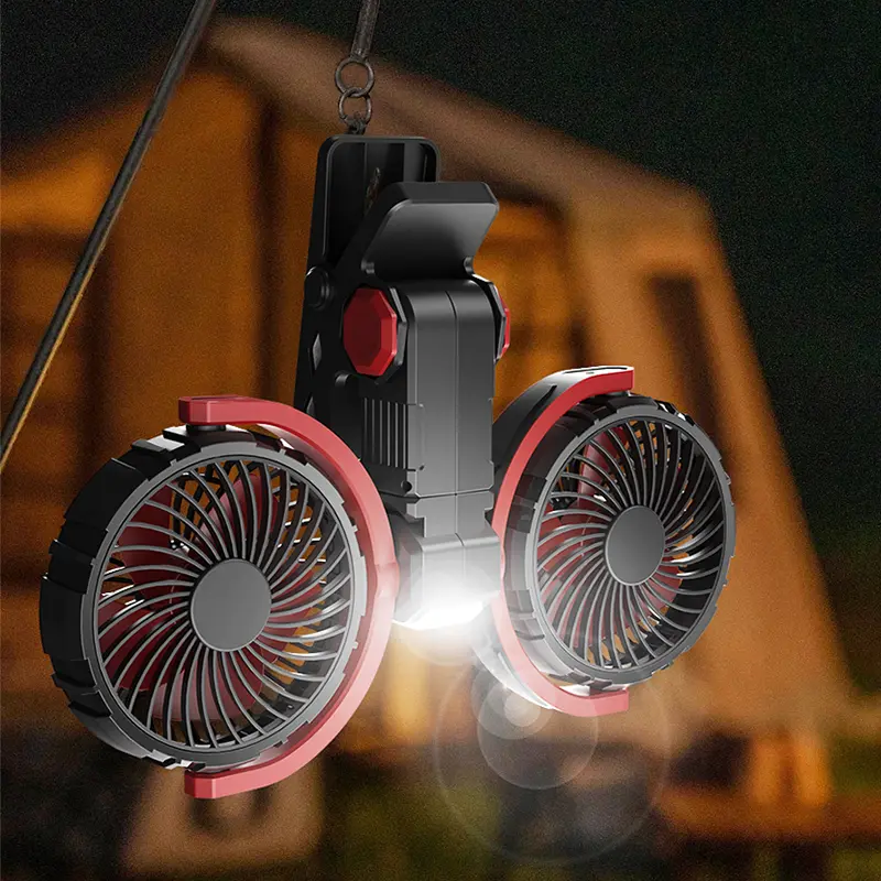 Wholesale Double Heads Clip On Camping Fan F7311 Manufacturers, Supplier