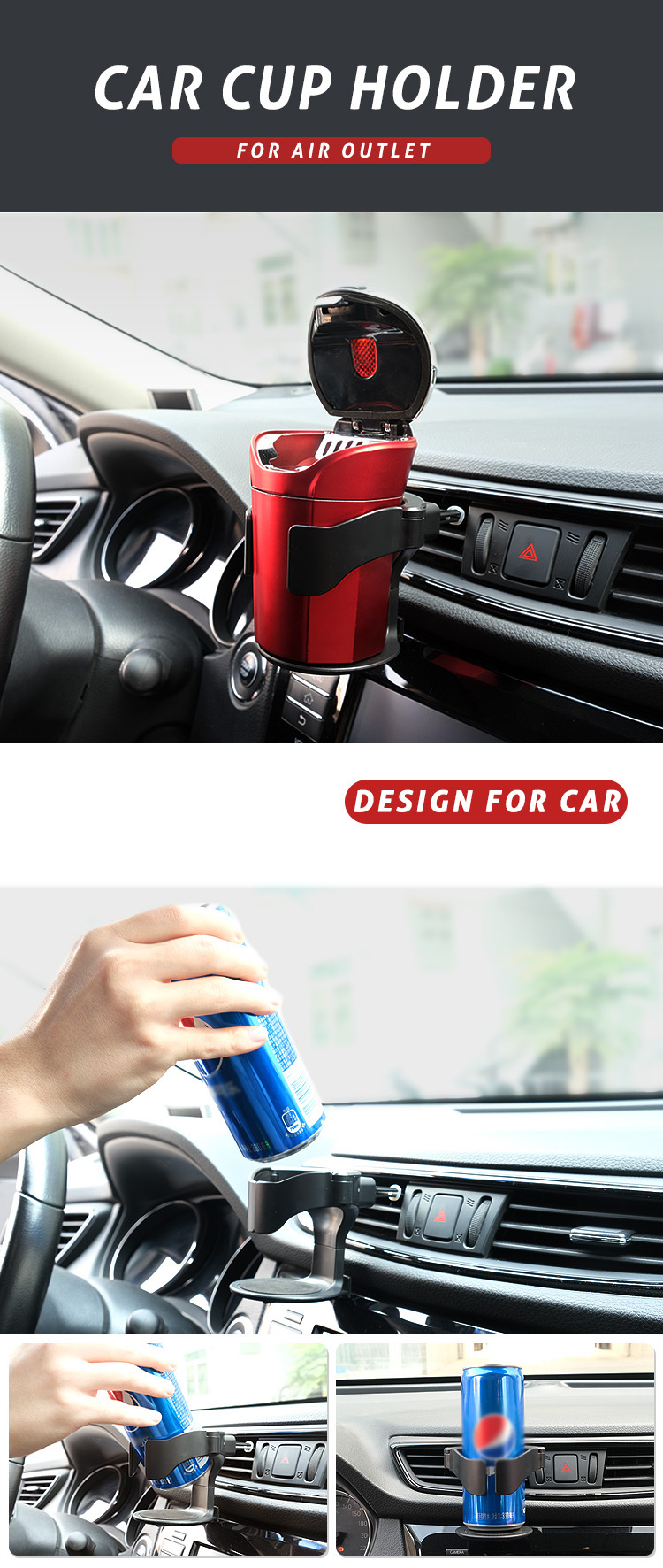 Car Air Vent Cup Holder Detail 1