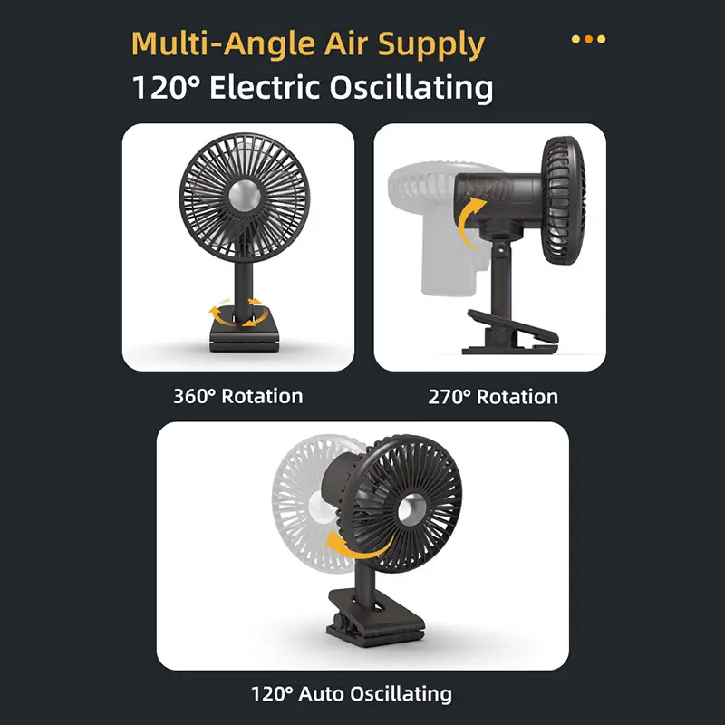 Wholesale F513 Mini Desktop Clip on Fan With LED Lights Manufacturer, Supplier