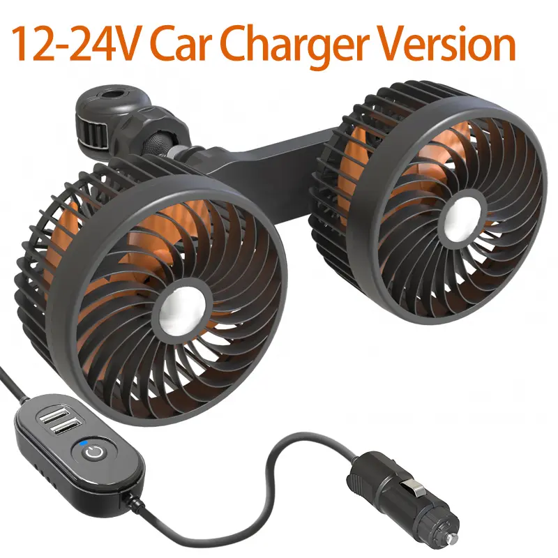 Custom Car Headrest Fan Double Heads 5 Inches Strong Power F6207 Supplier, Factories