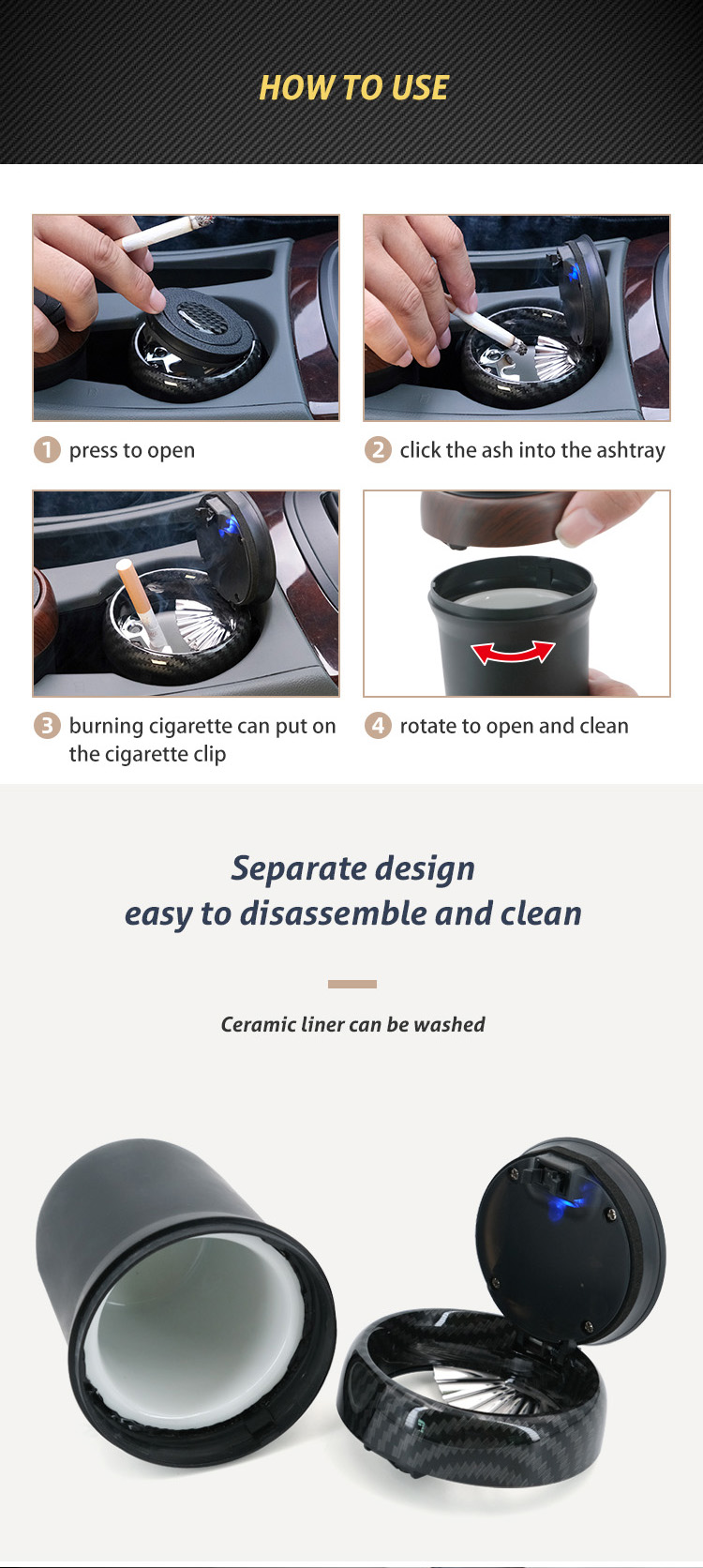 Car Ashtray Detail 4