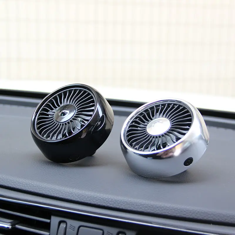 Custom F102 Mini USB Fan for Car Air Vent with LED Factory, Factories