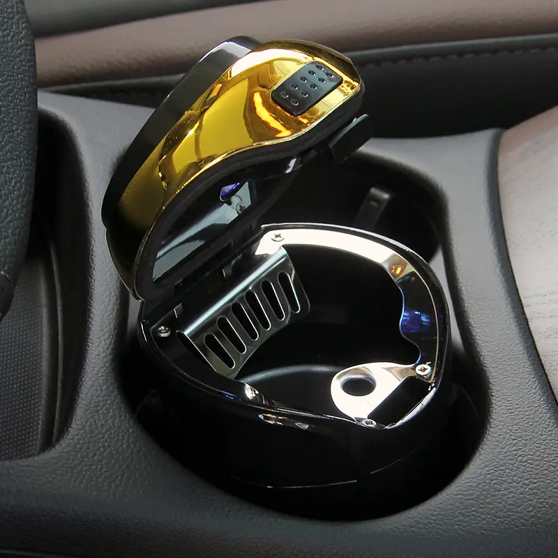 Wholesale Solar Car Ashtray with Lid and LED N12B Manufacturers, Suppliers