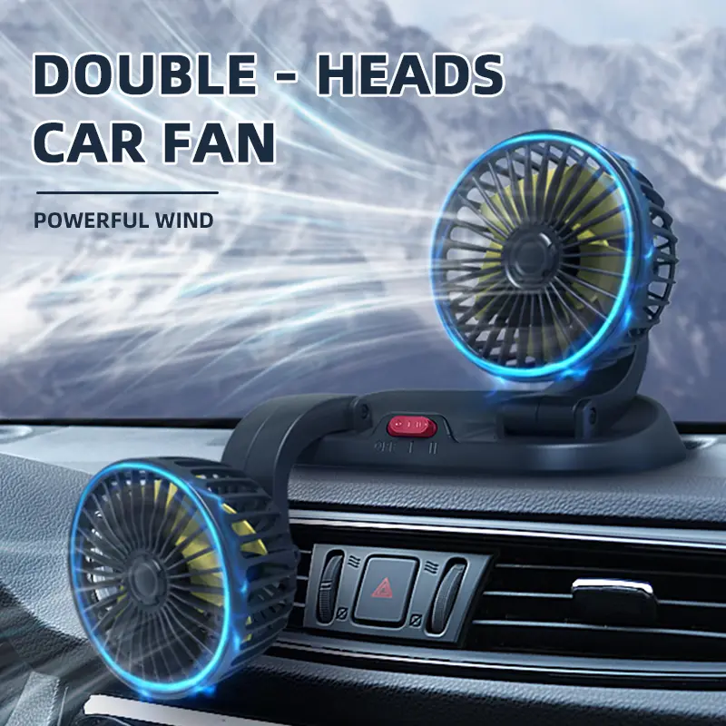 Custom F410 Dashboard Double Heads Car Fan Amazon Best Seller Manufacturer, Factory
