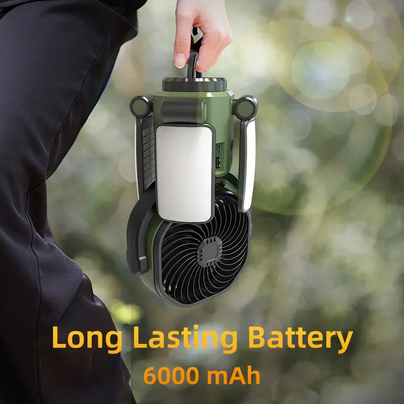 Wholesale F6611 Solar Camping Fan with LED Light Oscillating Supplier, Factories